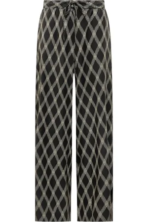 PIERRE-LOUIS MASCIA Diamond-pattern drawstring trousers