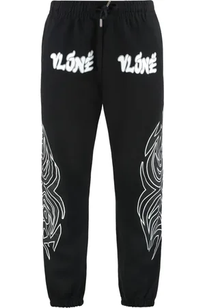 Vlone Graphic-print elasticated-cuff sweatpants