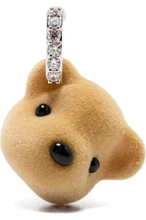 YVMIN Crystal-embellished bear earrings