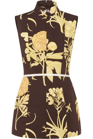 Moschino Floral-print high-neck dress