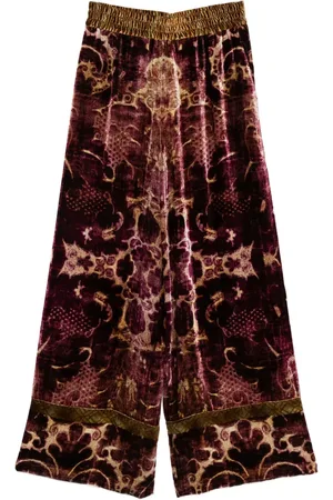 PIERRE-LOUIS MASCIA Damask-pattern velvet trousers