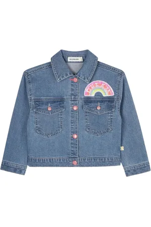 Billieblush Unicorn-embroidered denim jacket