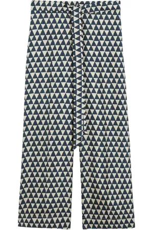 Max Mara Triangle-pattern silk trousers