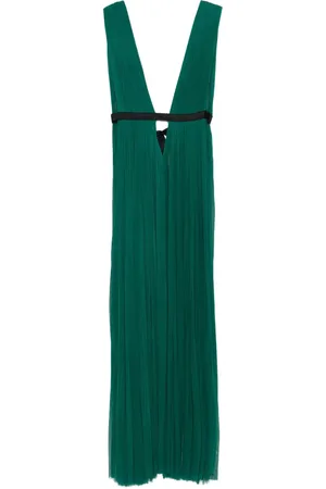 ROSERRY Santorini pleated V-neck maxi dress