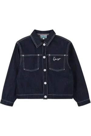 Kenzo Logo-embroidered denim jacket