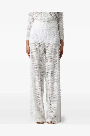 HANITA Crochet-lace trousers
