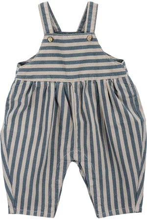 KNOT Nico striped overalls