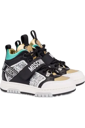 Moschino Logo-strap high-top sneakers
