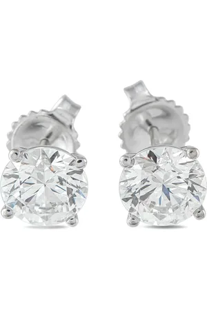 LB Exclusive 14K white gold diamond earrings