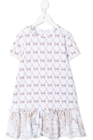 ALVIERO MARTINI 1A CLASSE Monogram-print drop-waist dress