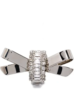 Alessandra Rich Crystal-bow earrings