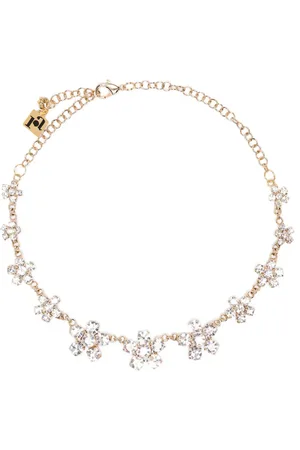 ROSANTICA Crystal-flower necklace