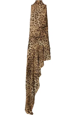 The Andamane Asymmetrical leopard-print dress