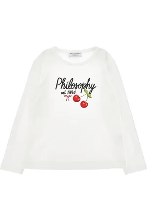 PHILOSOPHY DI LORENZO SERAFINI Cherry-print long-sleeve T-shirt