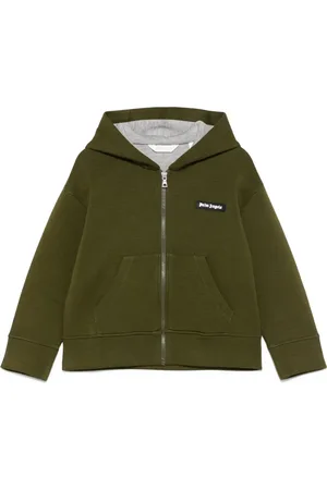 Palm Angels Logo-details zip-up hoodie