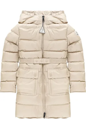 Moncler Hooded belted down jacket