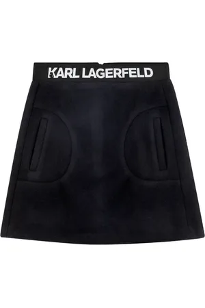Karl Lagerfeld Logo-waistband A-line skirt