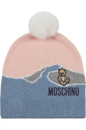 Moschino Teddy-embellished pom-pom hat