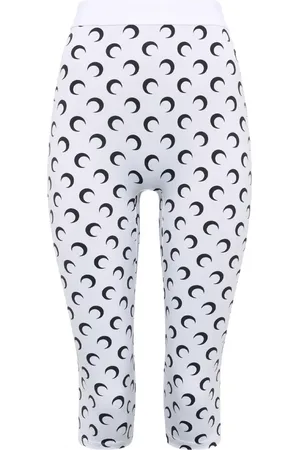 Marine Serre Moon-printed capri jersey trousers
