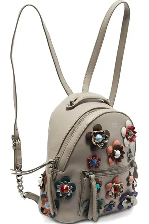Fendi Flowerland Leather Backpack