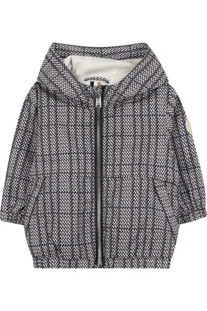 HUGO BOSS Check-patterned hooded jacket