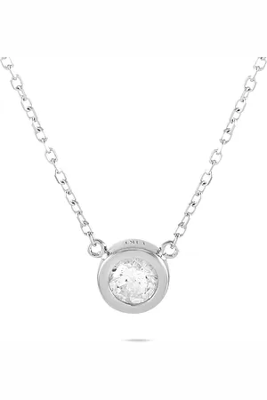LB Exclusive 14K white gold diamond necklace