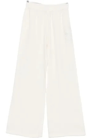 120% Lino Elastic-waist wide-leg trousers
