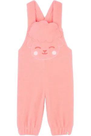 Billieblush Fleece animal-motif dungarees