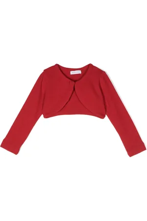 MONNALISA Round-neck cropped cardigan