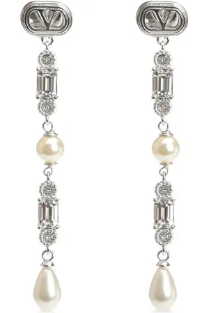 VALENTINO GARAVANI Crystal-pearl drop earrings