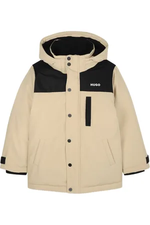 HUGO BOSS Colour-blocked hooded jacket