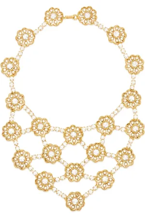 Kenneth Jay Lane Flower Cluster Bib necklace