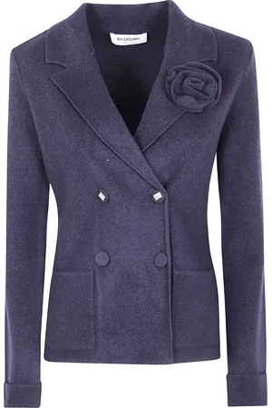 Blugirl Rose-embellished double-breasted blazer