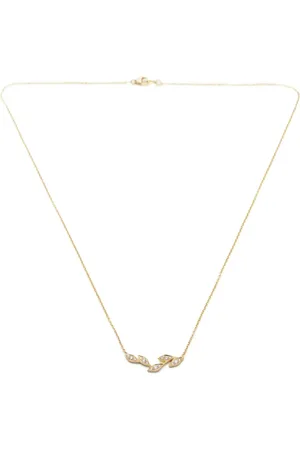 Yasuko Azuma 18K yellow Five Leaf diamond necklace
