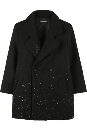 Karl Lagerfeld Sequin-embellished double-breasted coat
