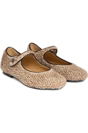 BONPOINT Spotted-print ballerina shoes