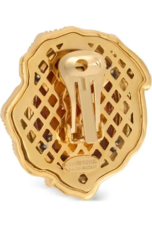 Roberto Cavalli Topaz-stone clip-on earrings