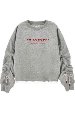 PHILOSOPHY DI LORENZO SERAFINI Drawstring-sleeves sweatshirt