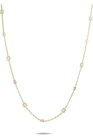 LB Exclusive 18K yellow diamond station necklace