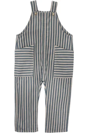 KNOT Striped cotton overalls