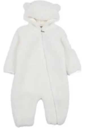Moncler Bear-ear hooded romper