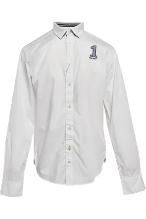 Hackett Embroidered-patch long-sleeve shirt