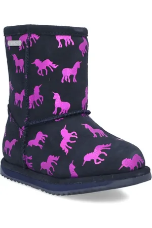 Emu Rainbow Unicorn slip-on boots