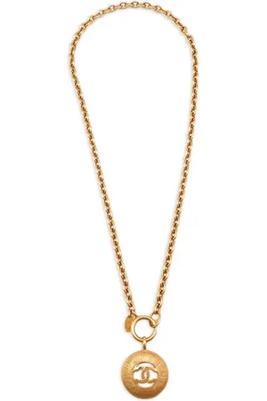 CHANEL CC logo-pendant necklace