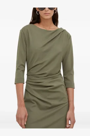 Tiger of Sweden Draped three-quarter-sleeve midi dress