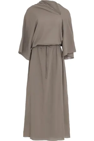 Uma Raquel Davidowicz Cowl-neck drawstring-waistband maxi dress