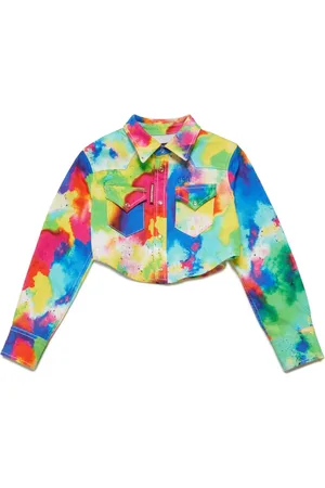 Dsquared2 Logo-embossed abstract-print shirt