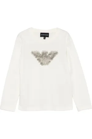 Emporio Armani Ruffled-embellished T-shirt