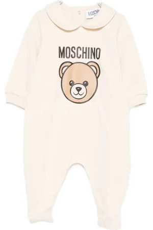 Moschino Teddy-print Peter-Pan-collar pajamas