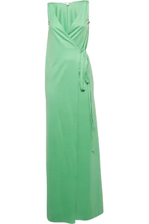 Diane von Furstenberg Wrap-design knitted maxi dress